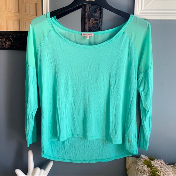 Juicy Couture Tops - Juicy Couture Teal Long Sleeved Blouse